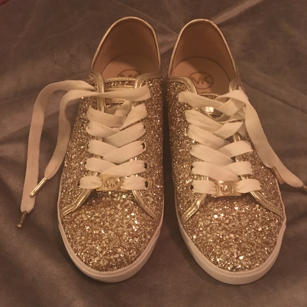 Michael Kors ladies glitter trainers